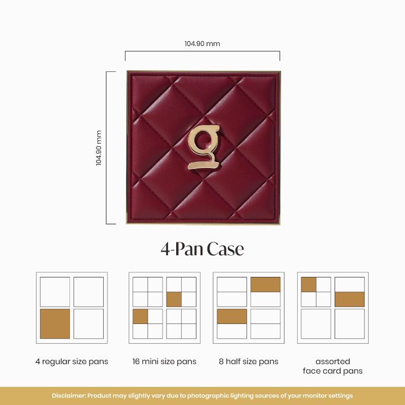 GRWM Face Card 4-Pan Customizable Palette Case (Puffy Saffron)