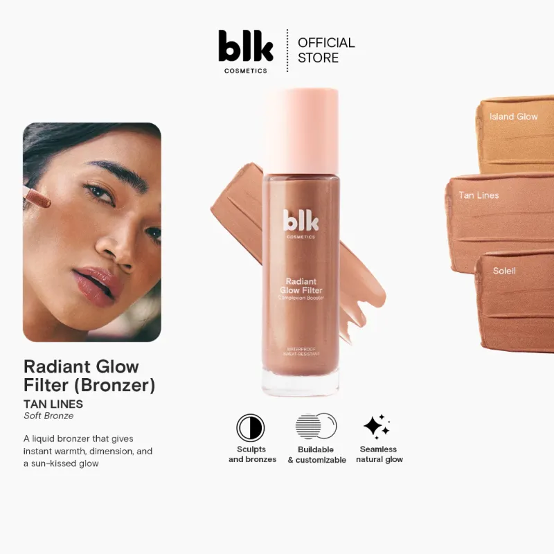 blk cosmetics radiant glow filter bronzer (tan lines)