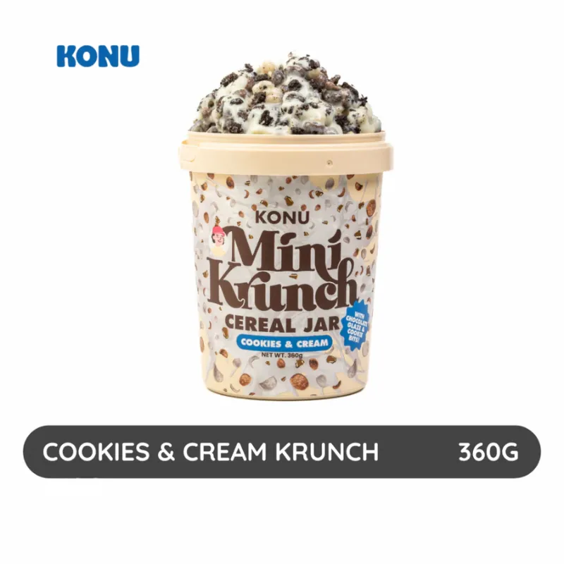 Konu Mini Krunch Extra Big Cereal Jar (Cookies & Cream) 360g