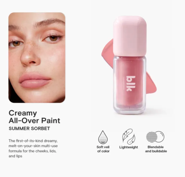 blk cosmetics creamy all over paint (summer sorbet)