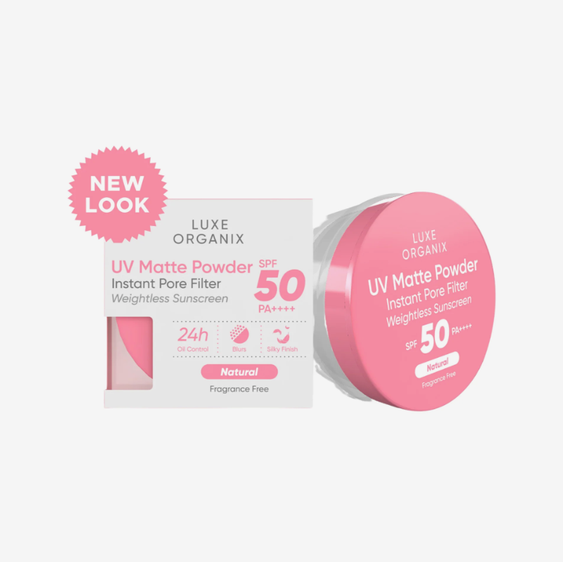 Luxe Organix UV Matte Powder Instant Pore Filter Weightless Sunscreen
SPF50 PA++++ Natural