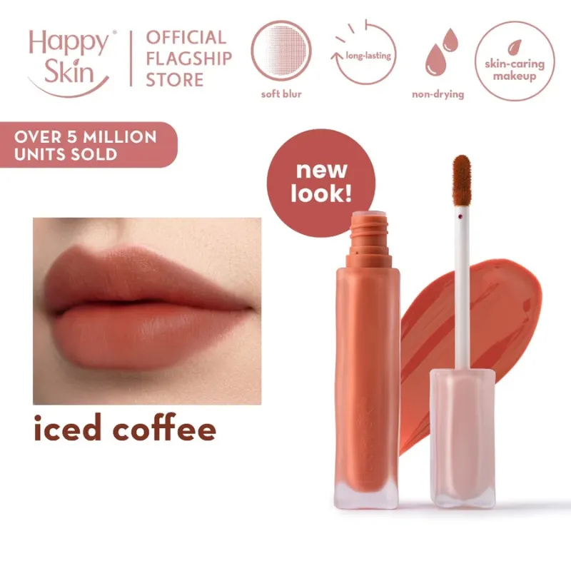 Happy Skin Lip Mallow Plush Matte Lip Tint (Iced Coffee)
