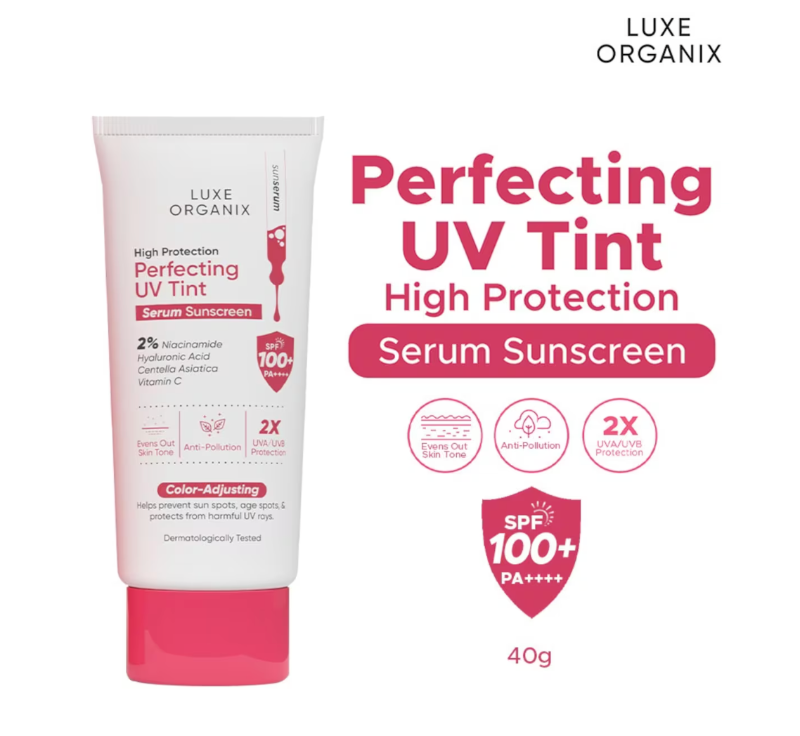Luxe Organix Perfecting UV Tint Serum Sunscreen SPF100+ PA++++