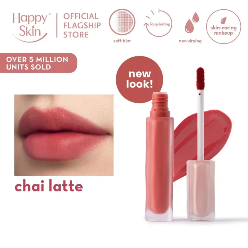 Happy Skin Lip Mallow Plush Matte Lip Tint (Chai Latte)