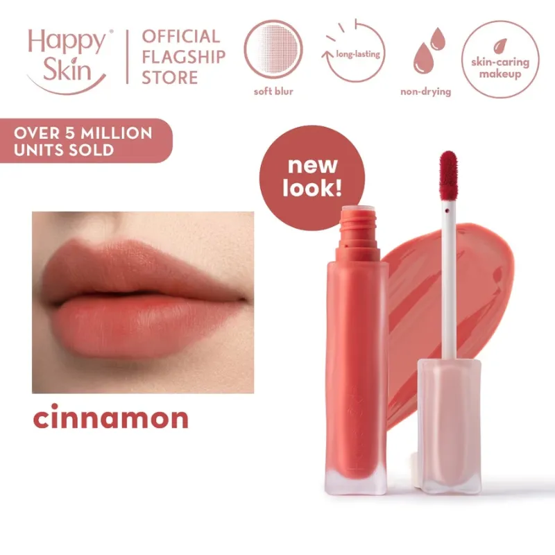 Happy Skin Lip Mallow Plush Matte Lip Tint (Cinnamon)