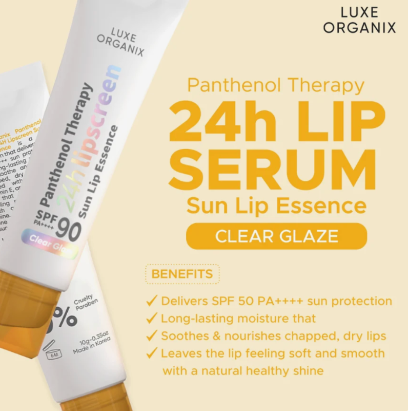 Luxe Organix Panthenol Therapy 24H Lipscreen Sun Lip Essence SPF90+ PA++++