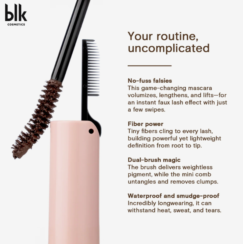 blk cosmetics false lash waterproof mascara (black)