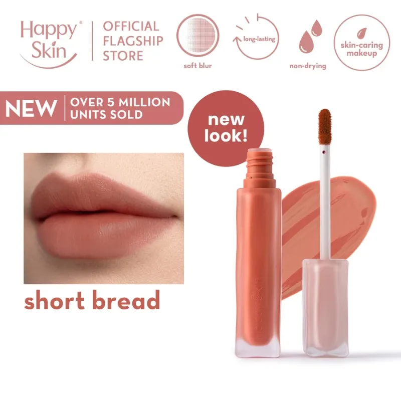 Happy Skin Lip Mallow Plush Matte Lip Tint (Short Bread)