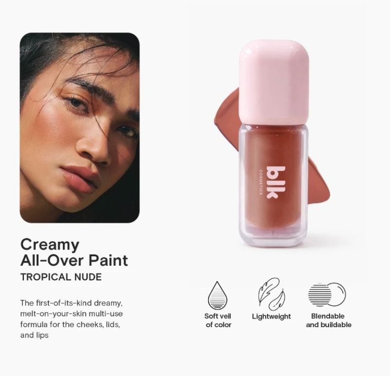 blk cosmetics creamy all over paint (tropical nude)