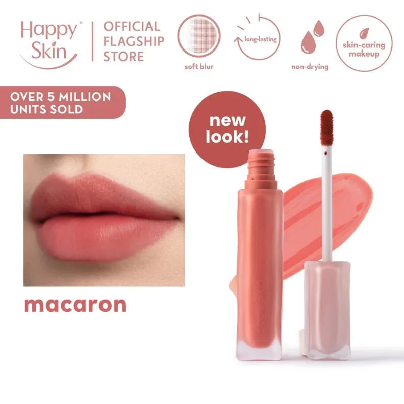 Happy Skin Lip Mallow Plush Matte Lip Tint (Macaron)