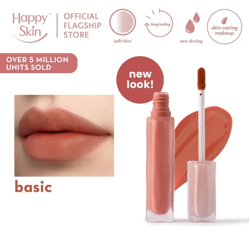 Happy Skin Lip Mallow Plush Matte Lip Tint (Basic)