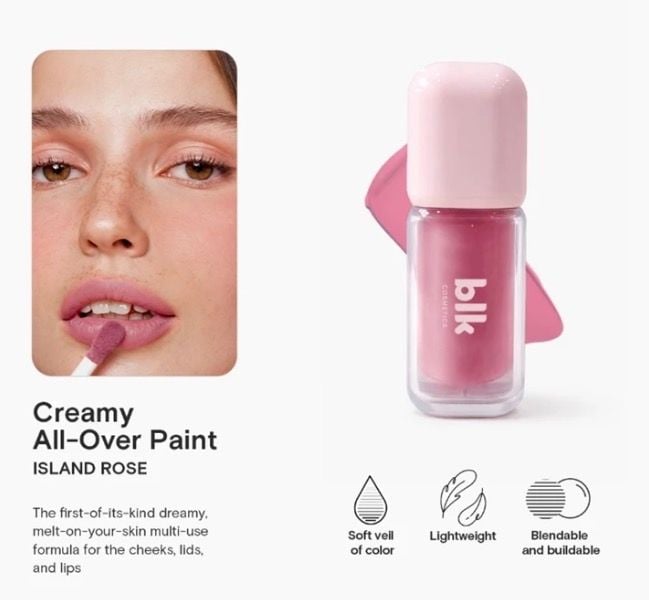 blk cosmetics creamy all over paint (island rose)