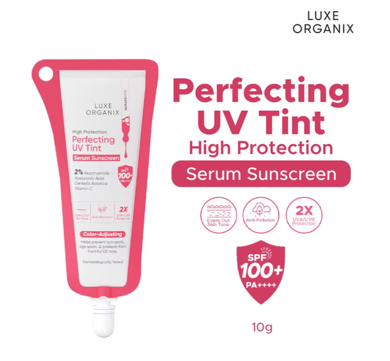 Luxe Organix Perfecting UV Tint Serum Sunscreen SPF100+ PA++++ (Sachet)