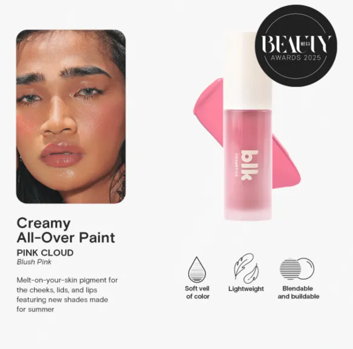 blk cosmetics creamy all over paint (pink cloud)