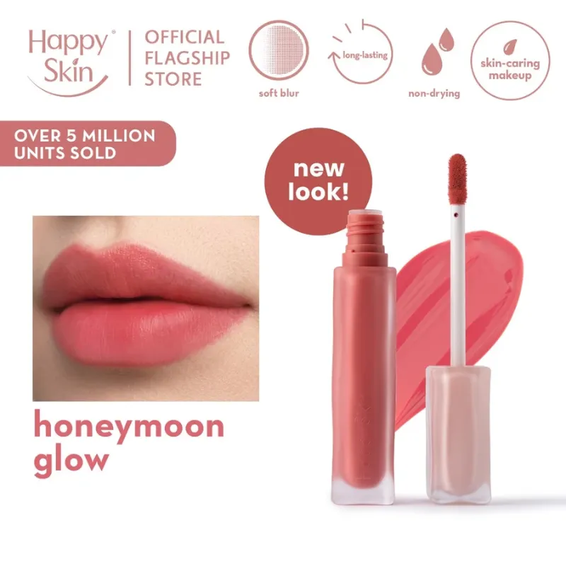 Happy Skin Lip Mallow Plush Matte Lip Tint (Honeymoon Glow)