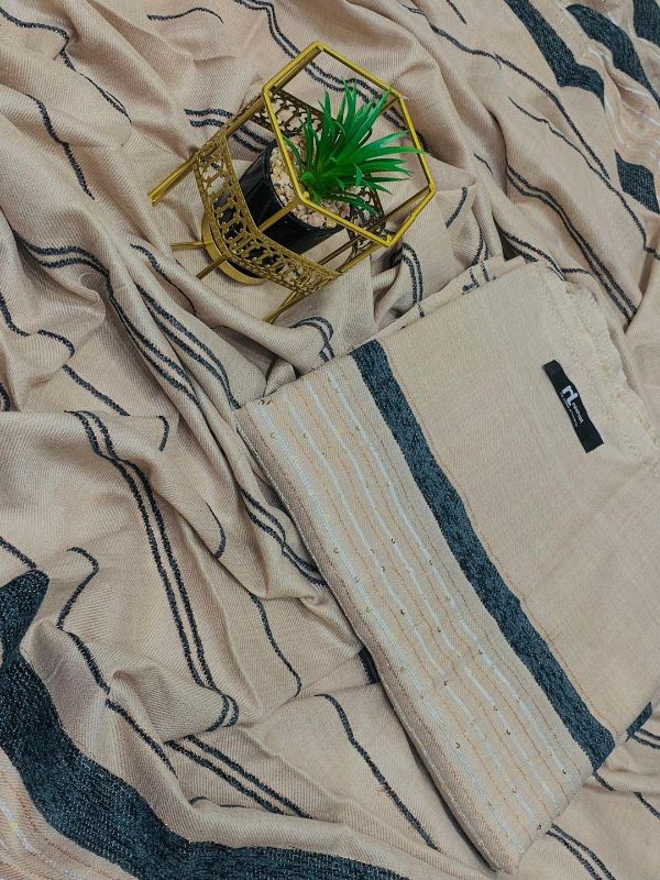 Women's Swiss Lawn Embroidered Border Shawl