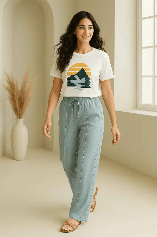 Cloud Mist Relaxed Trousers EW-000018