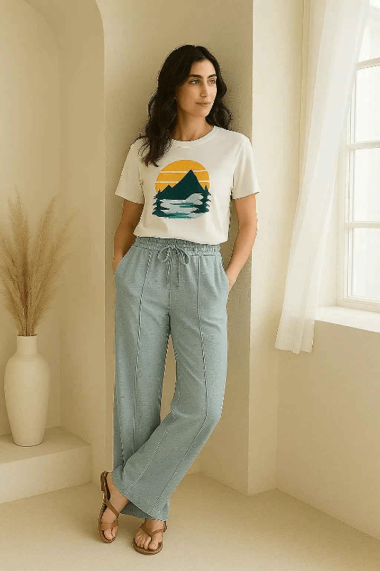Cloud Mist Relaxed Trousers EW-000018