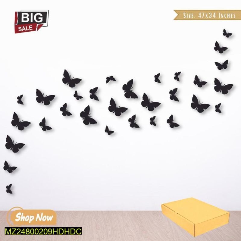 Butterfly Frame Wall Hanging, Pack Of 3