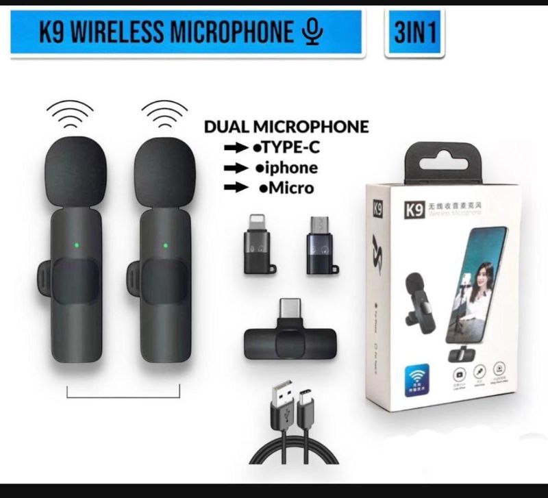 K9 Wireless Vlogging Mic Rechargeable