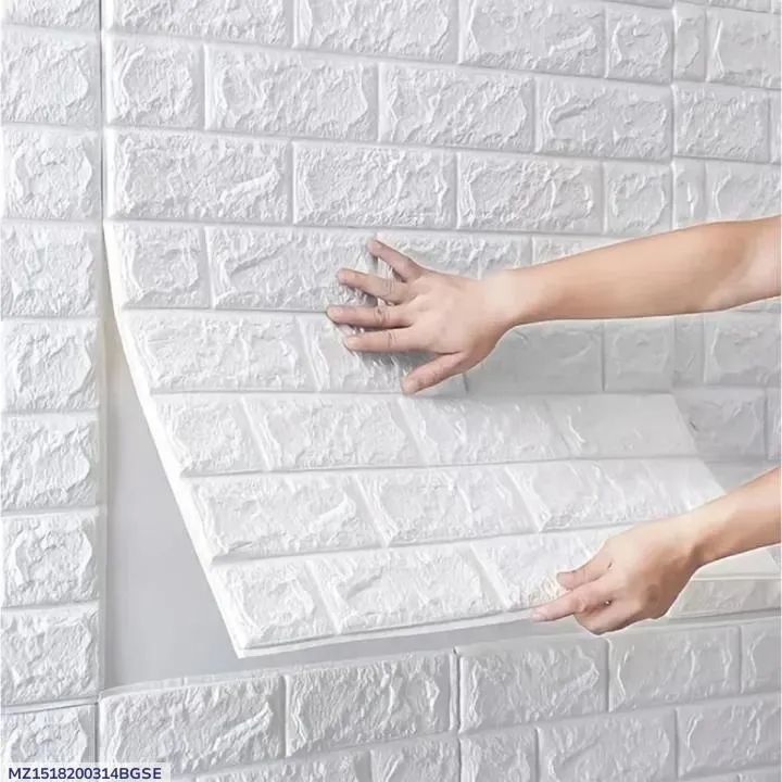 White Marble Sheet Self-Adhesive, 20 Pcs
