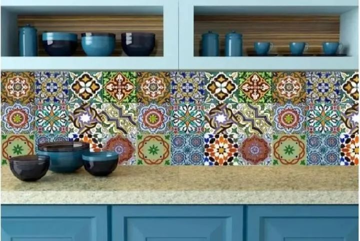 Home Decor Wallpaper Sheet With Attachment Wooden Sticks 10Feet X 10Feet