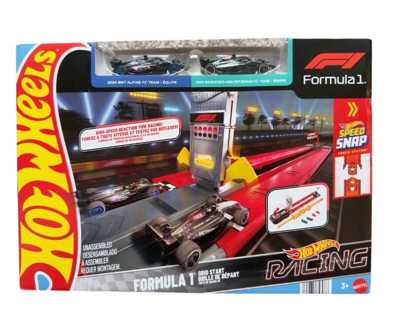 PISTA HOTWHEELS - PISTA DE SALIDA - FORMULA 1 - 2 AUTOS - 1 METRO DE LARGO