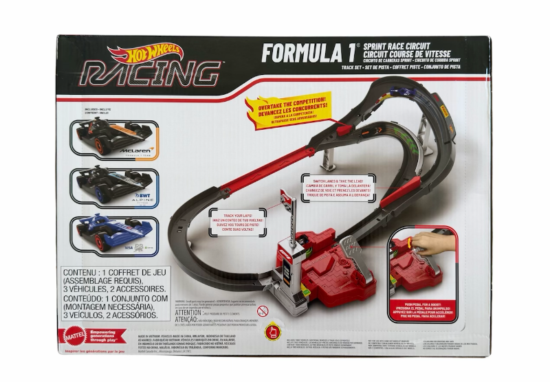 PISTA HOTWHEELS - CIRCUITO DE CARRERAS SPRINT - FORMULA 1 - 3 AUTOS