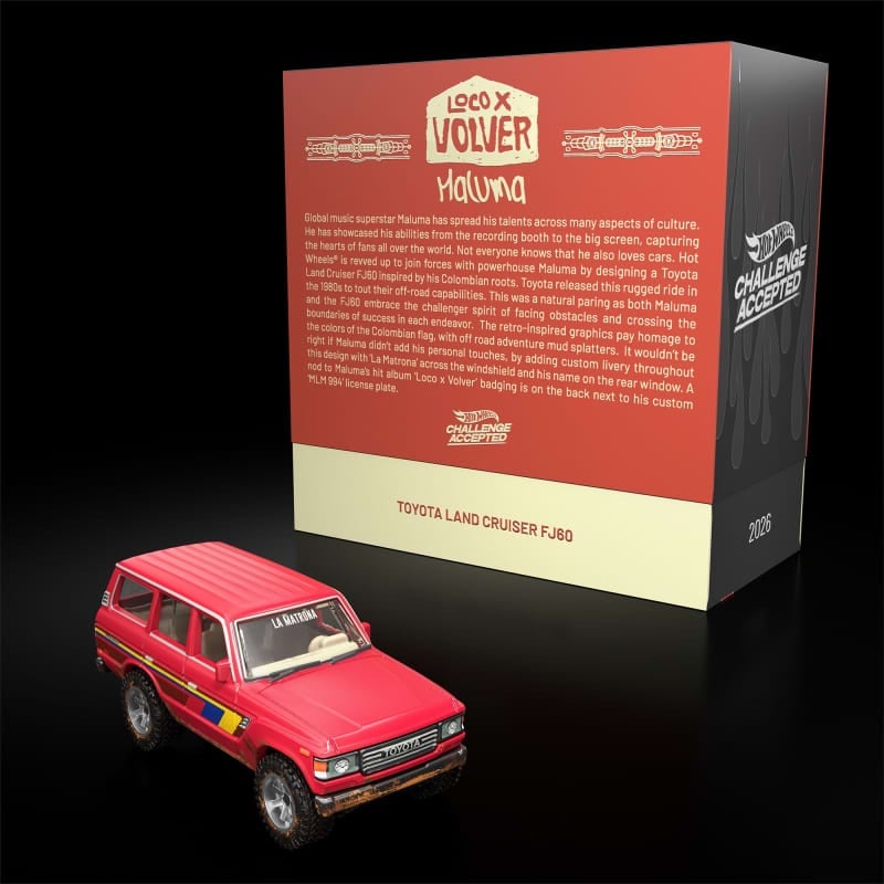 Pre-venta - Hot Wheels® x Maluma x Toyota Land Cruiser FJ60 - Diseño Exclusivo Creations - Compra Internacional