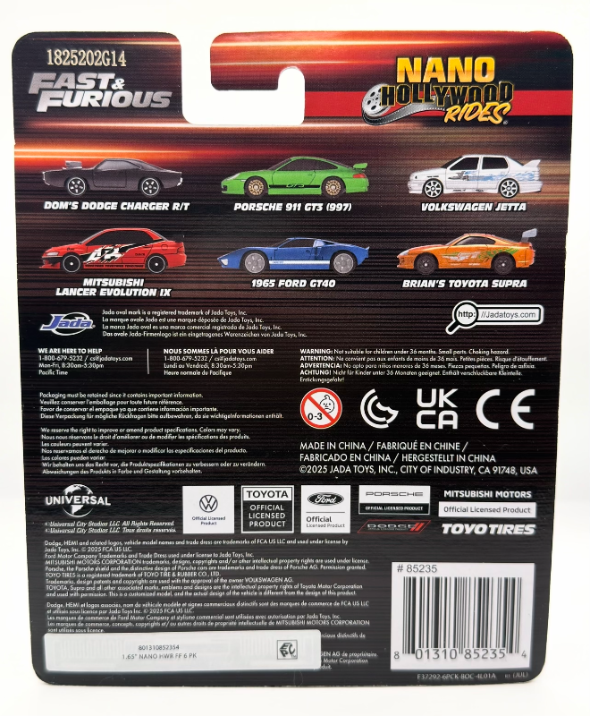 FAST & FURIOUS NANO HOLLYWOOD RIDES x 6 AUTOS -2