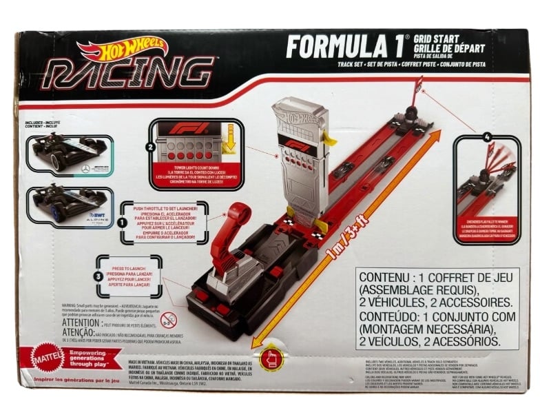 PISTA HOTWHEELS - PISTA DE SALIDA - FORMULA 1 - 2 AUTOS - 1 METRO DE LARGO