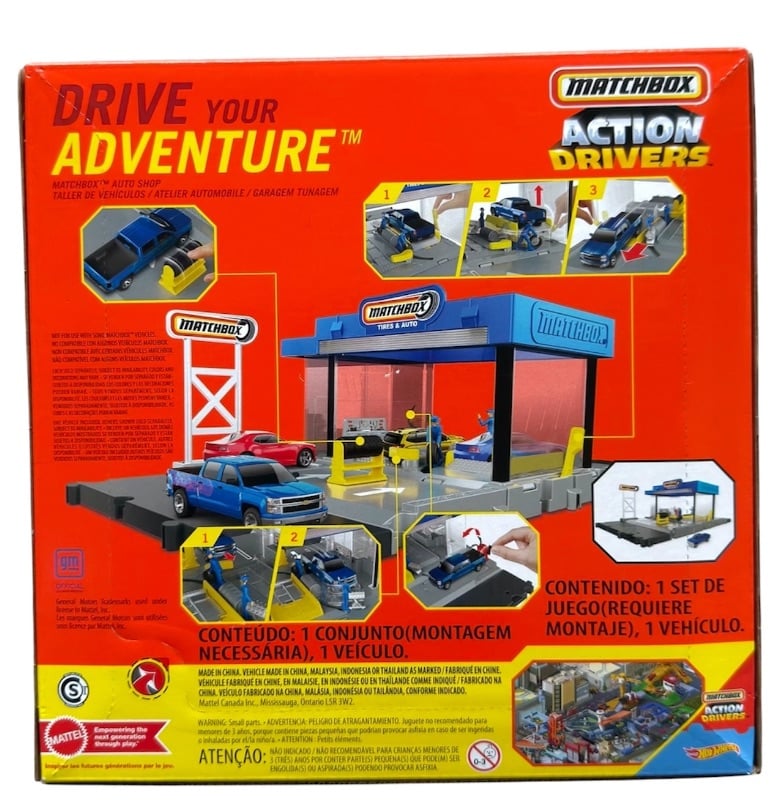 MATCHBOX SET TIRE & AUTO - 1 AUTO ( CHEVY SILVERADO 1500 )