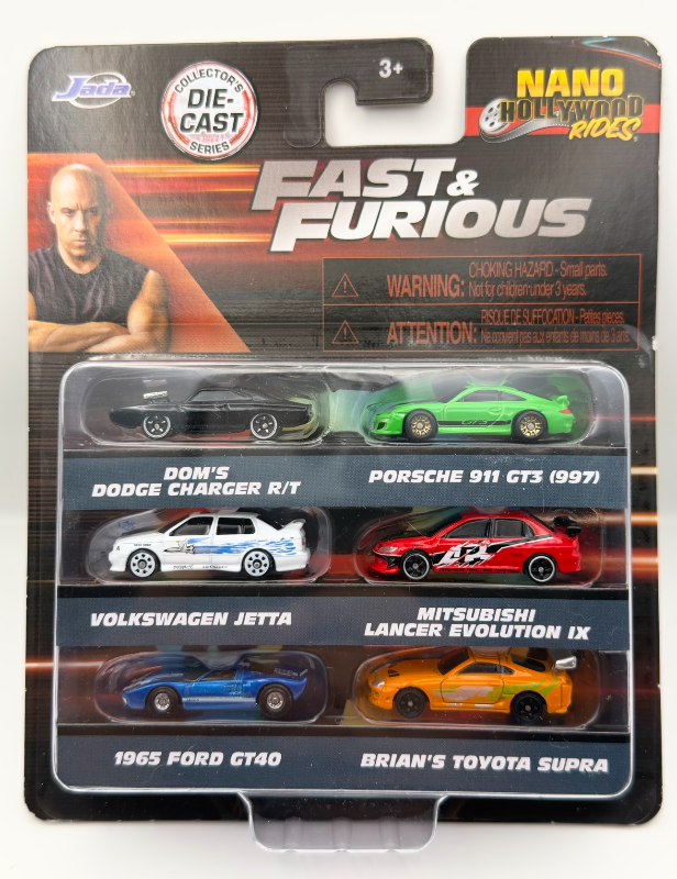FAST & FURIOUS NANO HOLLYWOOD RIDES x 6 AUTOS -2