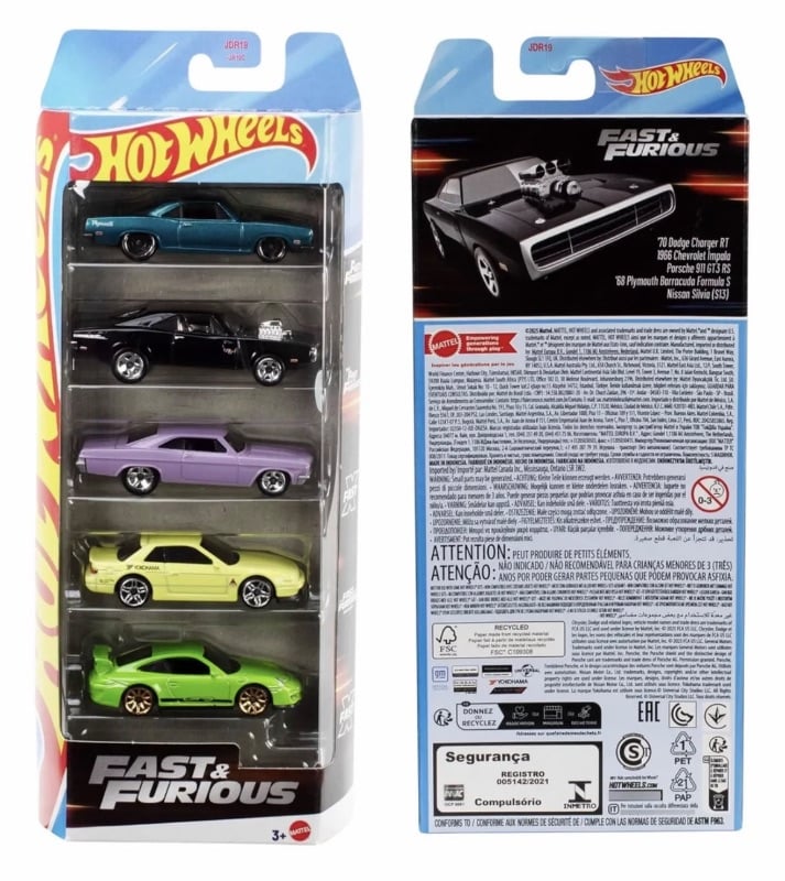 Hot Wheels FAST & FURIOUS SET X 5