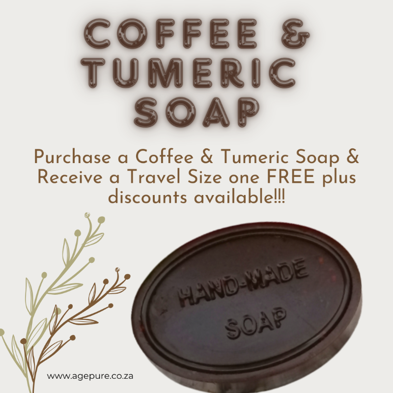 Coffee & Tumeric Soap plus Travel Size