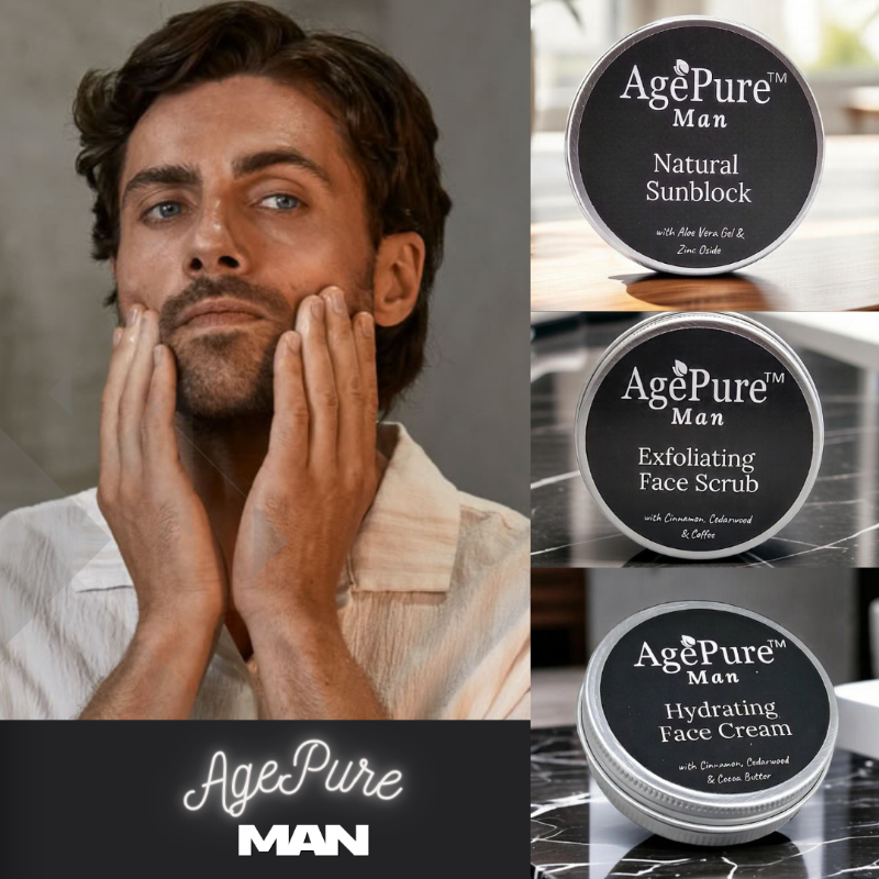 MAN UP KIT + FREE Sample Coffee & Tumeric Soap & Tumeric & Liquorice Clay Mask