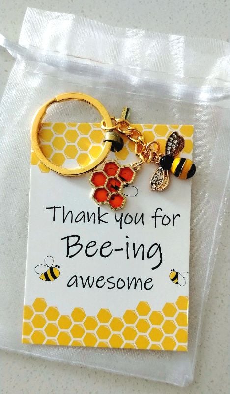 Bee-ing Awesome Keyring