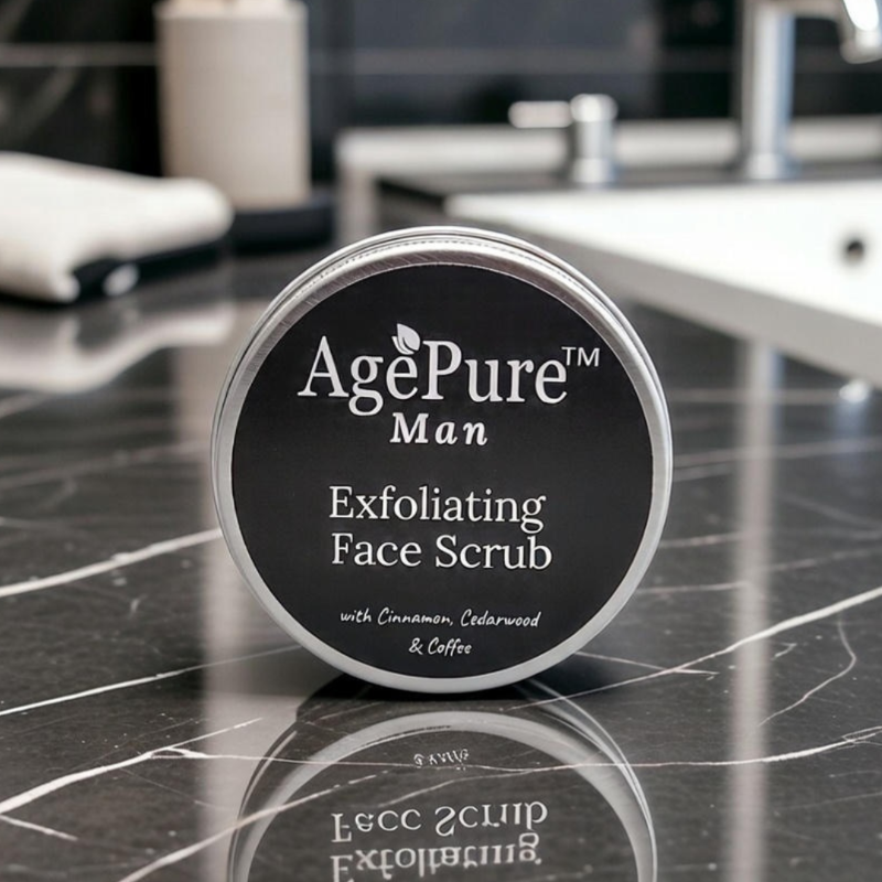 Man Exfoliating Face Scrub