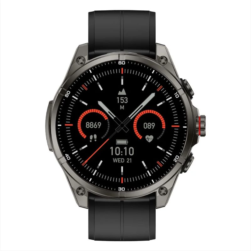 Montre connectée FT66 – GPS intégré | Étanche 5ATM | Écran AMOLED 1,43″ | Boussole, Altimètre & Baromètre | Batterie 670 mAh | Boîtier en alliage