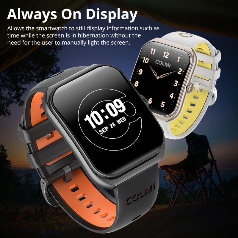 Montre connectée COLMI P86 – Écran AMOLED 1,83″ | Appels Bluetooth | Suivi santé & sommeil | Étanchéité 1ATM | Batterie 400 mAh | Design bicolore