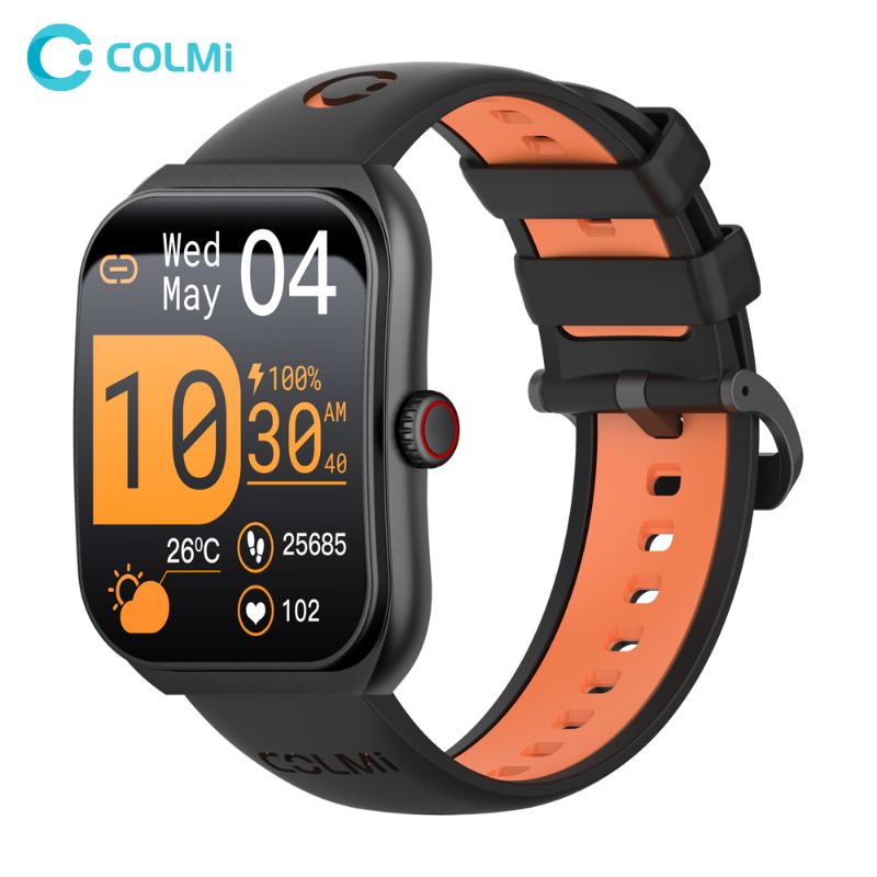 Montre connectée COLMI P86 – Écran AMOLED 1,83″ | Appels Bluetooth | Suivi santé & sommeil | Étanchéité 1ATM | Batterie 400 mAh | Design bicolore