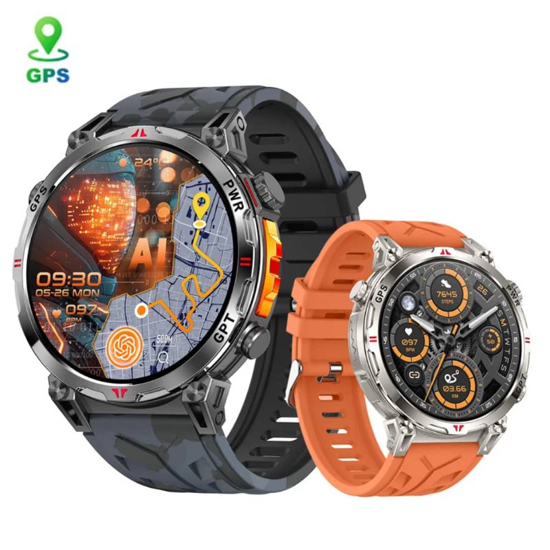 Montre connectée KC93 – GPS intégré | Écran AMOLED 1,56″ | Appels Bluetooth | Étanchéité 30 m (3ATM) | Assistant vocal AI ChatGPT | Suivi santé complet