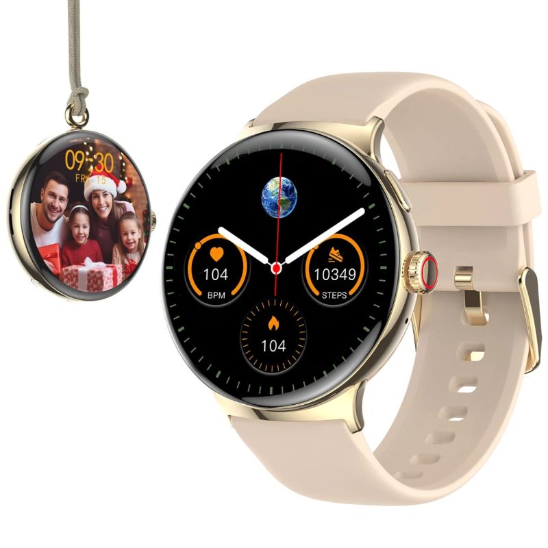 Itel Pixel 2 – Montre Connectée 2 en 1 Montre & Collier | Écran AMOLED 1,43’’ 466×466 | Appels Bluetooth, Suivi Santé & Sommeil, Étanchéité IP68, Charge Magnétique, Android & iOS
