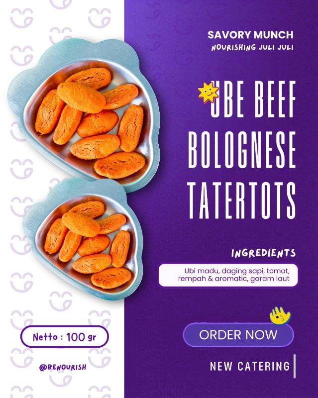 Ubee Beef Bolognese Taertots
