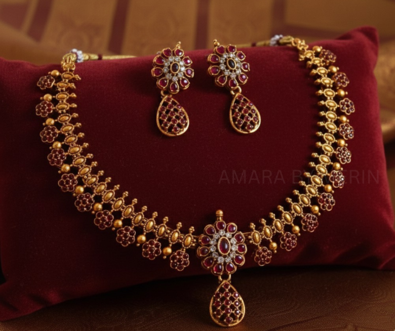 Necklace with earrings AM2UF44