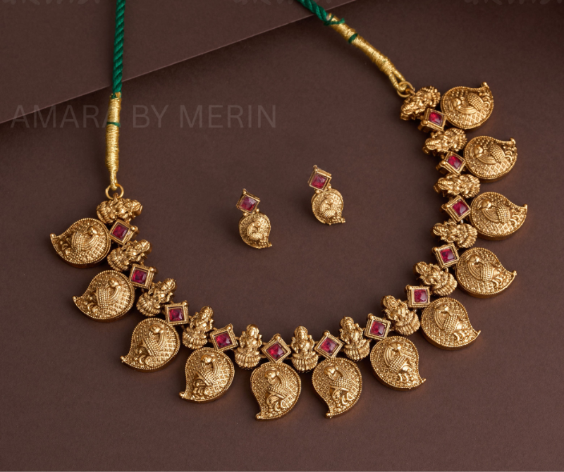Laxmi Mango Necklace - Ruby AM2UF31