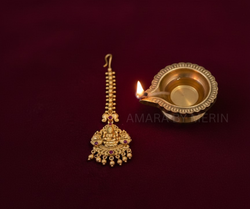 Chutti with idol - Ruby stones AM14051