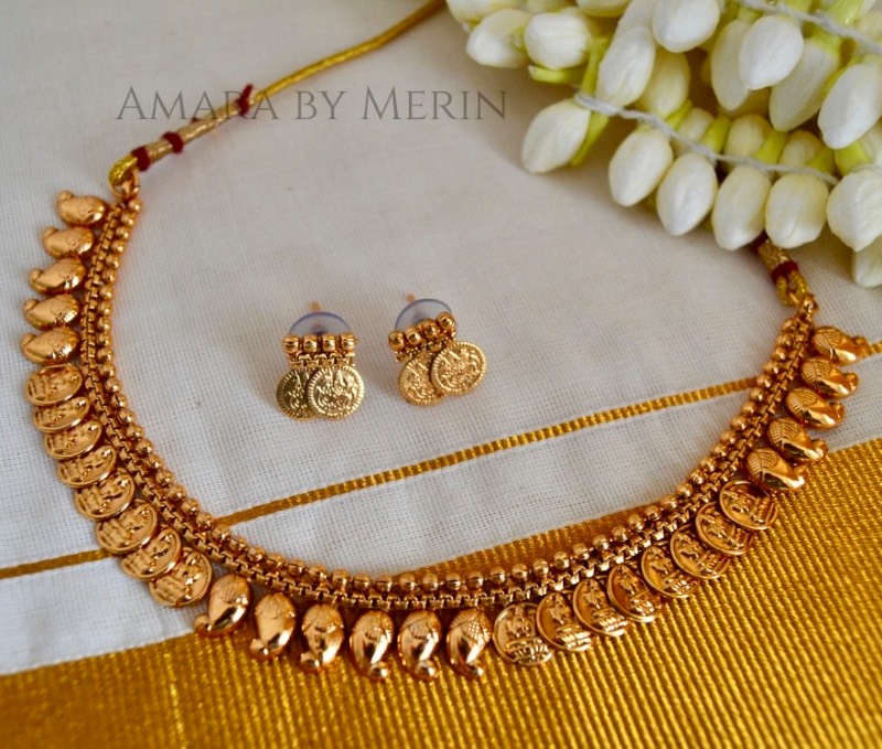 Golden Laxmi Necklace AM2UF36