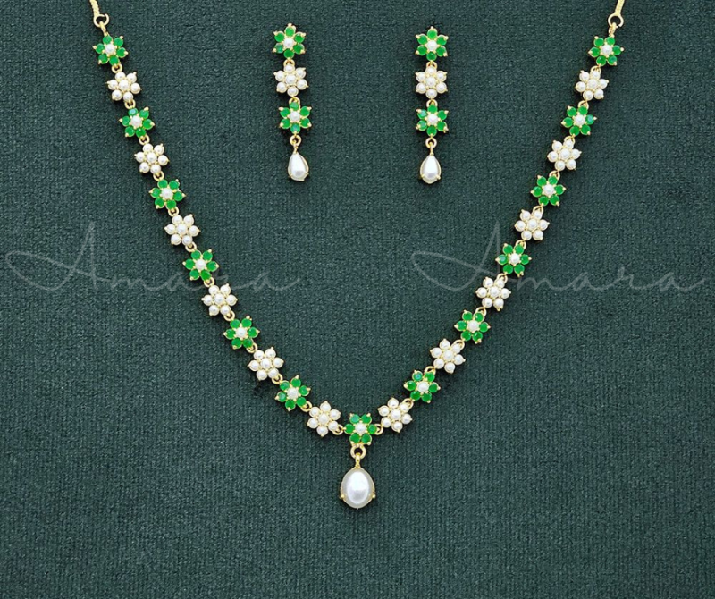 Pearl Necklace American Diamond - AM437487