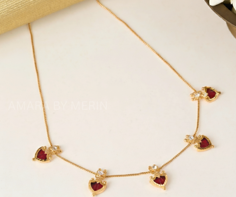 Palakka Necklace - Red AM13024